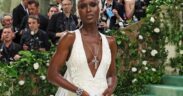 Jodie Turner-Smith Stuns in All-White Burberry at 2024 Met Gala, Embraces 'Garden of Time' Theme