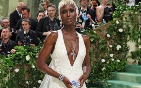 Jodie Turner-Smith Stuns in All-White Burberry at 2024 Met Gala, Embraces 'Garden of Time' Theme
