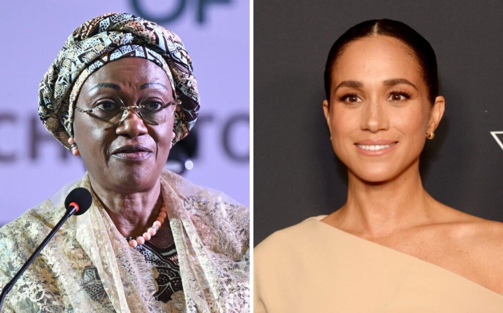 Nigeria’s First Lady Speaks Out Against Revealing Fashion After Meghan Markle’s Visit
