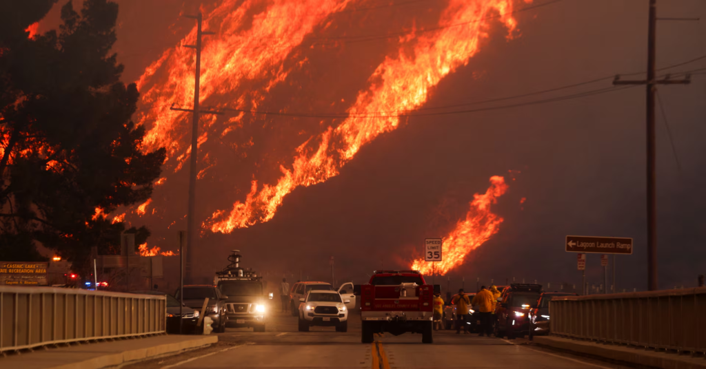 Fast-Moving Wildfire in Los Angeles Makes Thousands Leave Their Homes