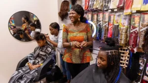 Nadine’s 24-Hour Braiding Shop Goes Viral for Empowering African Stylists